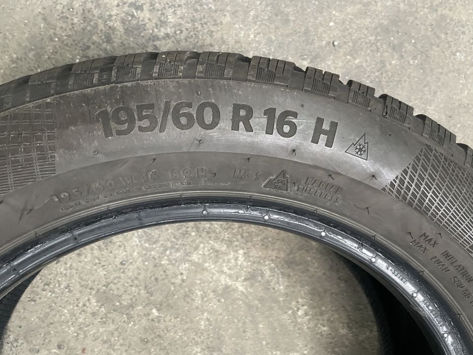 Set anvelope 195/60 R16 CONTINENTAL iarnă (m+s)