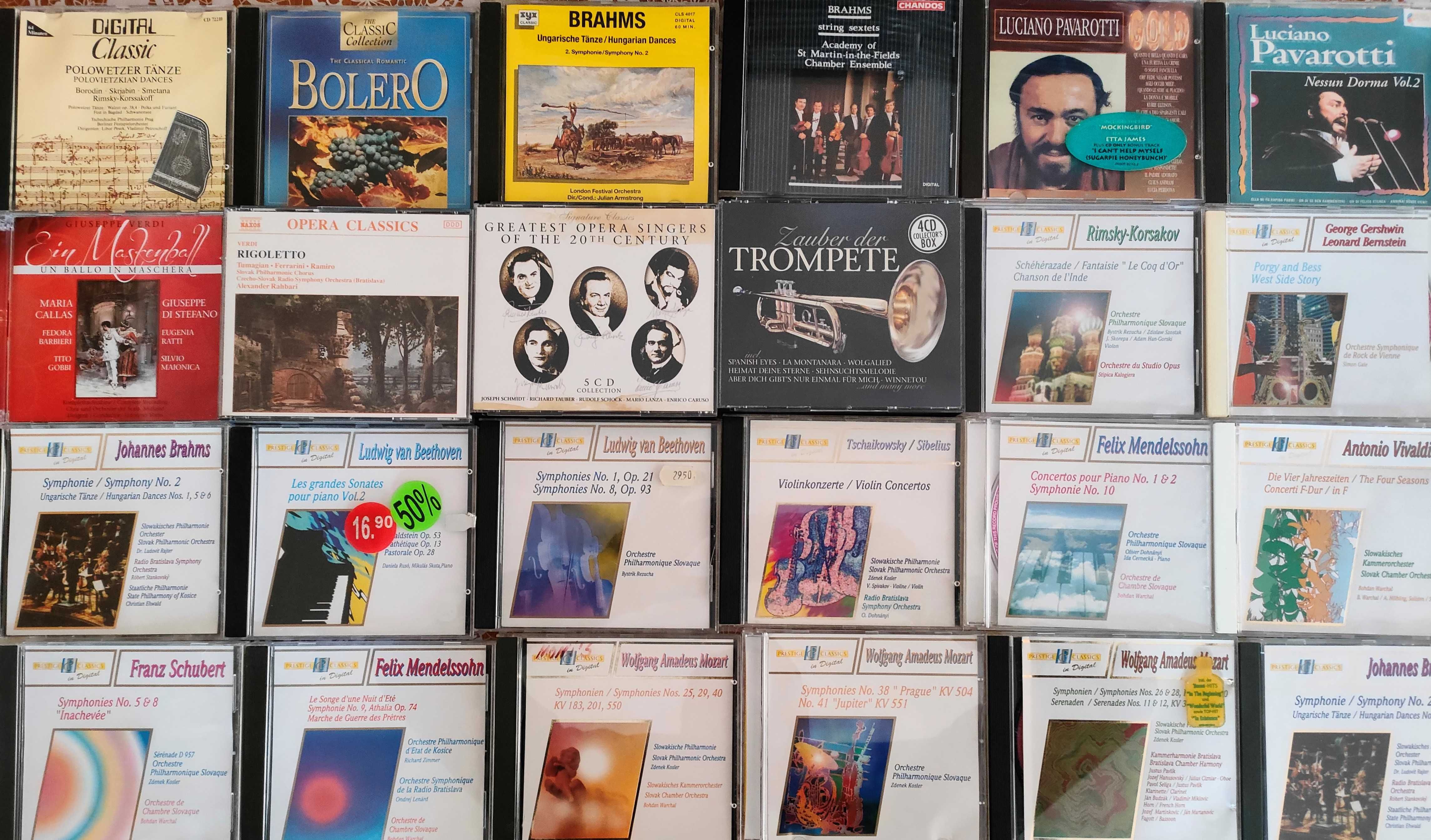 CD/Clasica - Beethoven, Brahms, Chopin, Mozart, Vivaldi - Lista