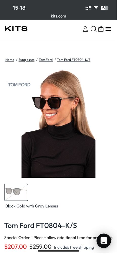 Слънчеви очила Tom Ford FT0804-K чисто нови