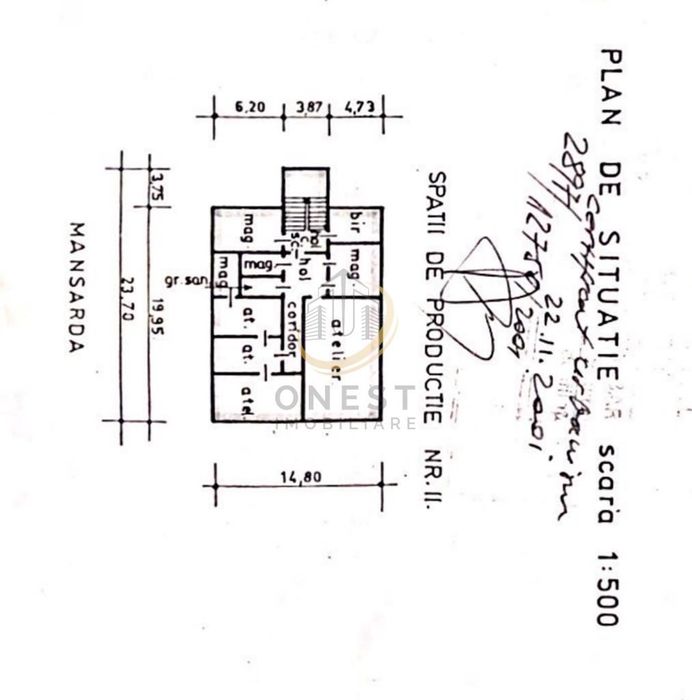 Spatiu comercial 879mp pe 3 nivele