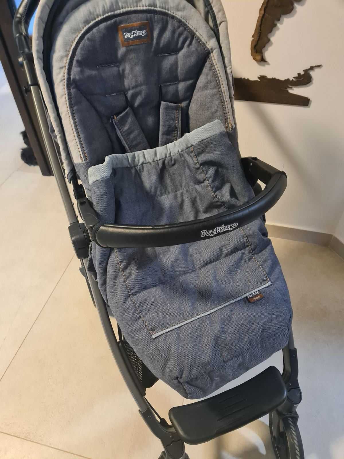 Детска количка 3в1 (вкл. изофикс база) Peg Perego Book 51S, Blue Denim