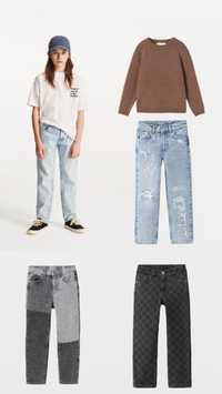 Сет детски дрехи за момче ZARA, дънки, суичър, пуловер, 116 см, 6-8 г