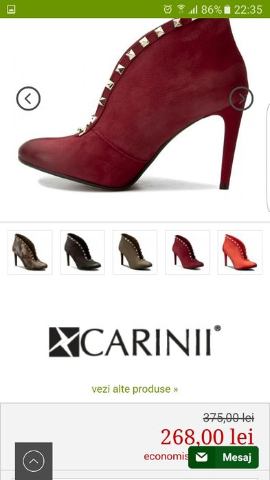 Botine Carinii piele naturala