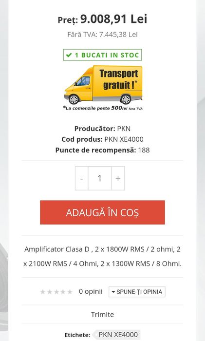 Vând amplificator profesional pkn xe  4000 (powersoft , dynacord )
2 x