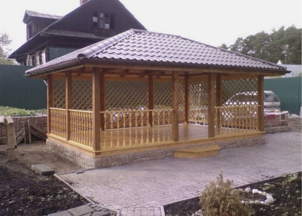 Terase pergole si foisoare din lemn de gradina