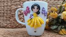 Cadou pentru fetite, sotie/iubita cana papusa handmade