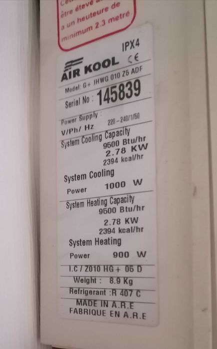 Aer conditionat AIR KOOL 9.500 BTU