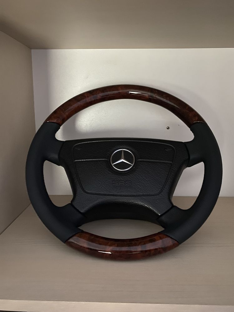 Volan lemn mahon mercedes w140 w210 w202 w124 w129 w126 w460