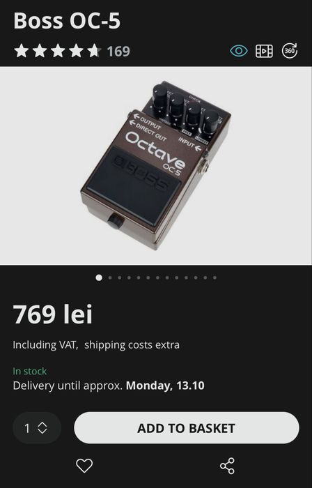 Boss OC-5 | Pedală chitară și bass