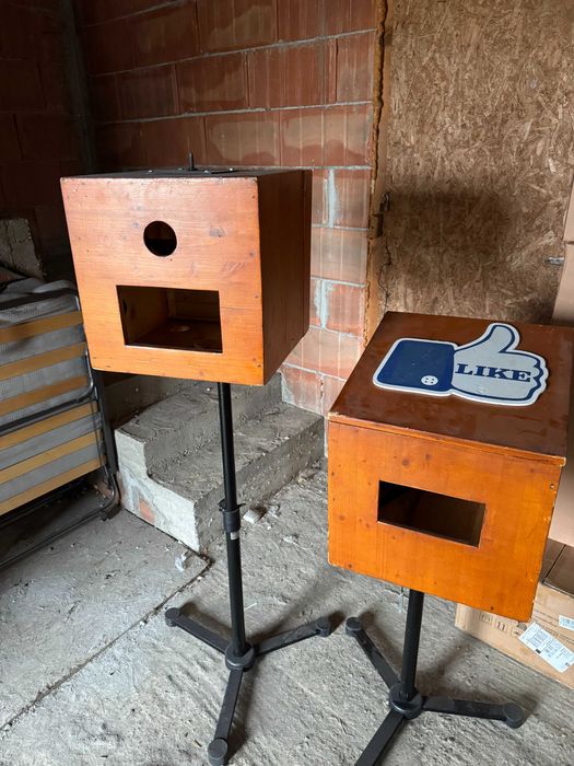 Carcasa Lemn Cabina Foto + Trepiezi Metalici