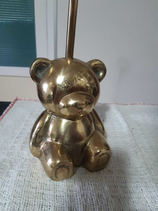 Opritoare usa de colectie, caine din fonta si urs din bronz cu maner