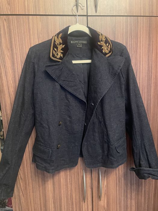 Дънково сако с яка от кадифе Ralph lauren