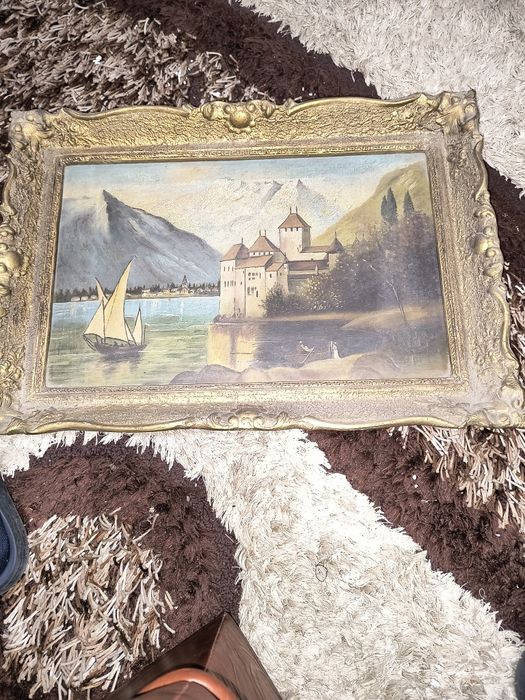 Tablou vechi,ulei pe pânză