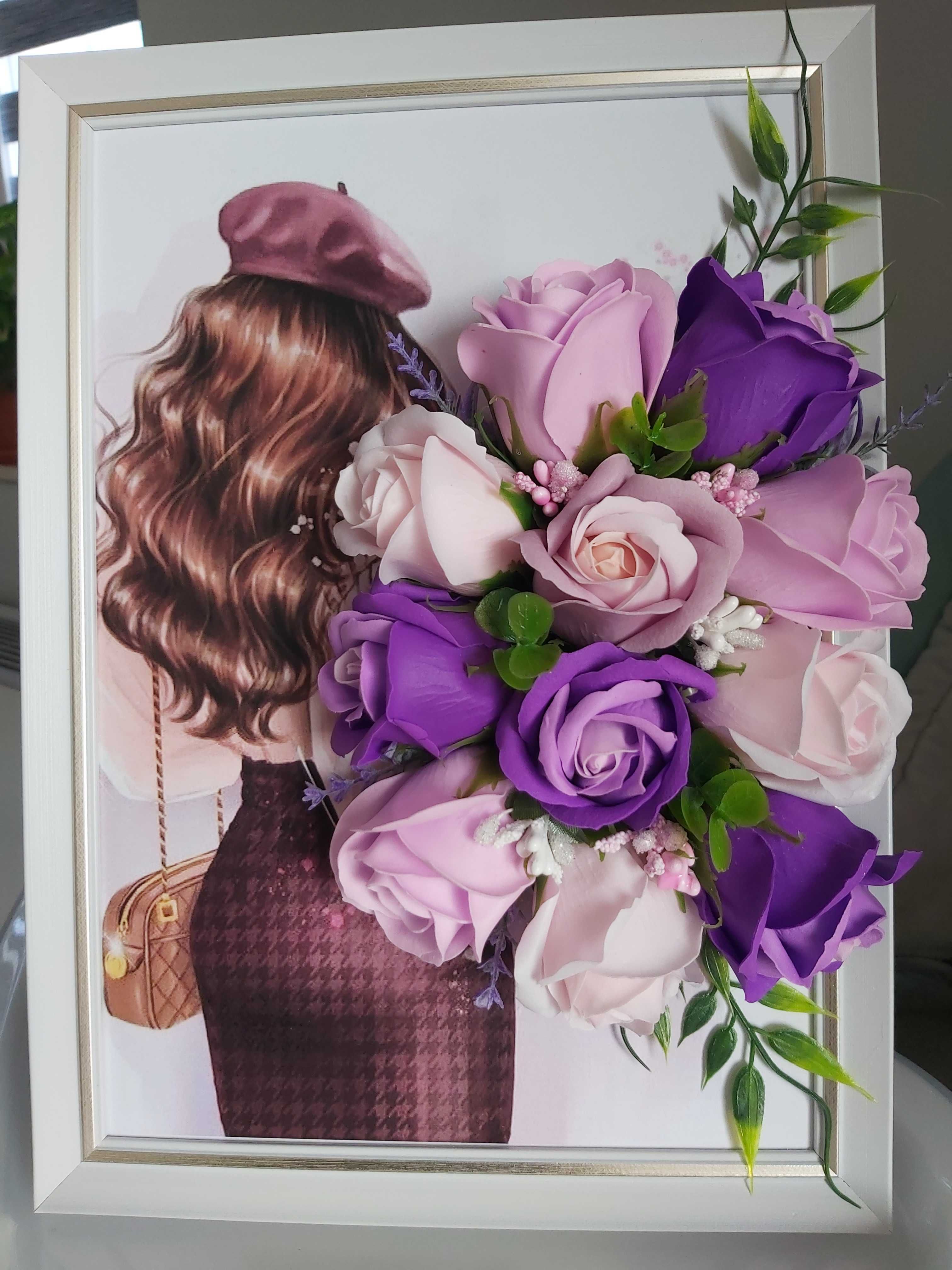 3D Картина със сапунени цветя