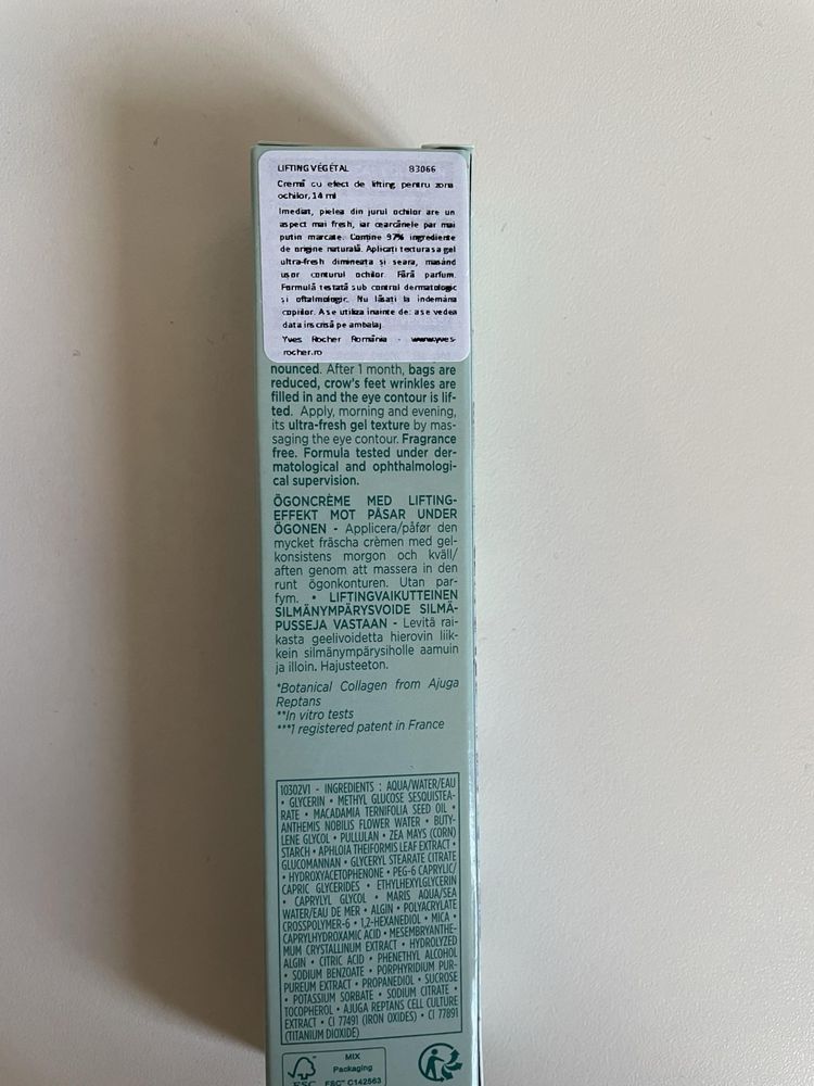 Yves-Rocher crema de zi/lifting si crema/lifting pt zona ochilor