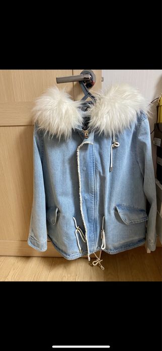 Парка джинсовая
