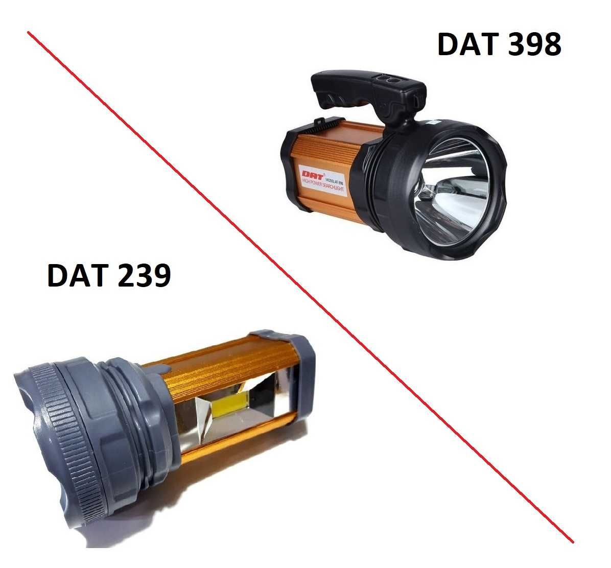 Мощен охранителен фенер DAT 239/398 с вградена акумулаторна батерия