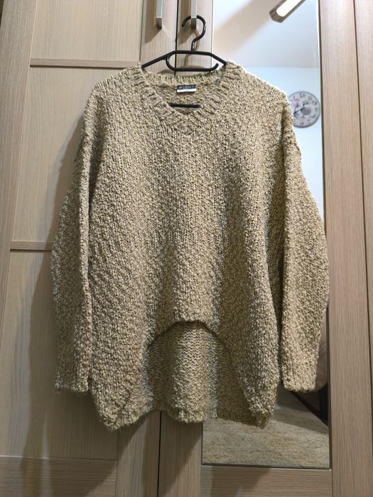 Pulover din jerseu cu fibre strălucitoare