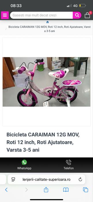 Bicicleta Caraiman 12g mov