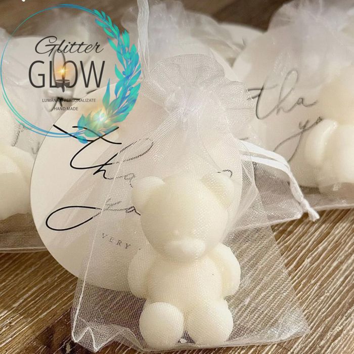 Lumanare ursulet marturii botez (orice culoare, ambalaj, personalizare