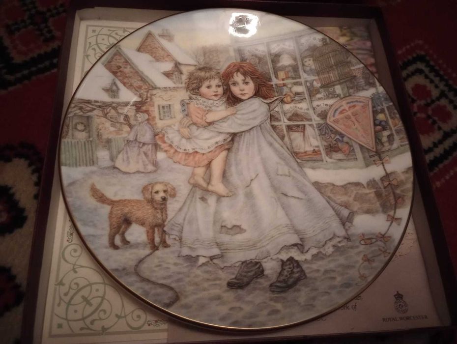 Vand farfurie Craciun Love din portelan englezesc superior