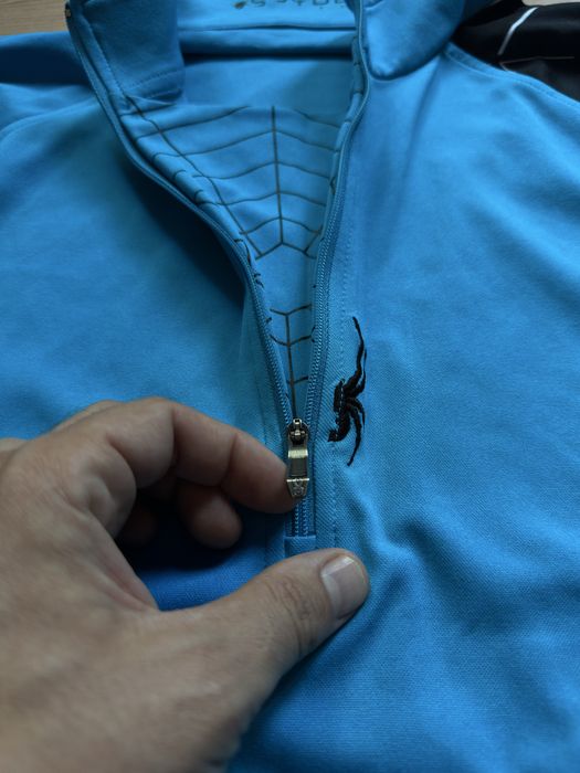 Pullover jumper bluza sweater long sleeve 1/2 zip Spyder linear web