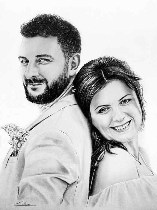 Portret realist in creion / portret personalizat / desen la comanda