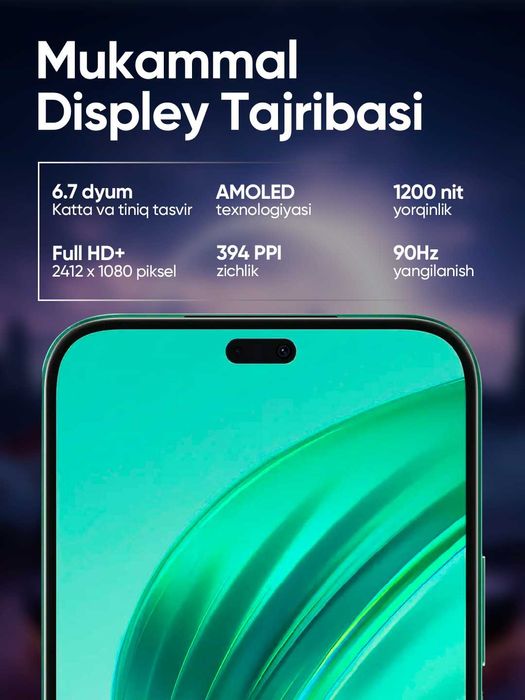 Смартфон Honor X8C, 8/128 ГБ, 8/256 ГБ, 2 NanoSIM, AMOLED-дисплей