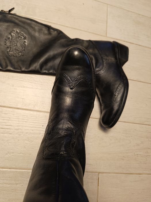 Cizme înalte de piele naturală Karisma