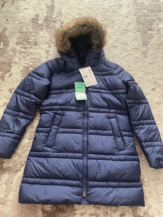 Vand geaca din puf Marmot , unisex, marimea L 8-12 ani arctic navy