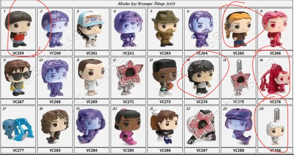 фигурки kinder joy stranger things осд