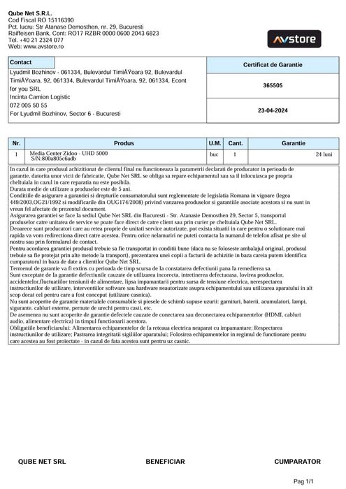 HD Player ZIdoo UHD 5000