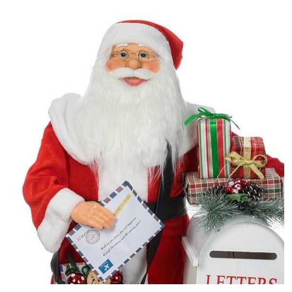 Коледна реалистична фигураДядо Коледа - пощальон със светлина и музика