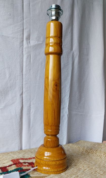 Lampa, veioza, abajur lemn masiv stejar handmade