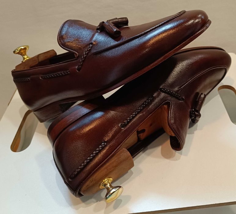 Pantofi loafer 42 tassel premium Il Passo piele naturala moale