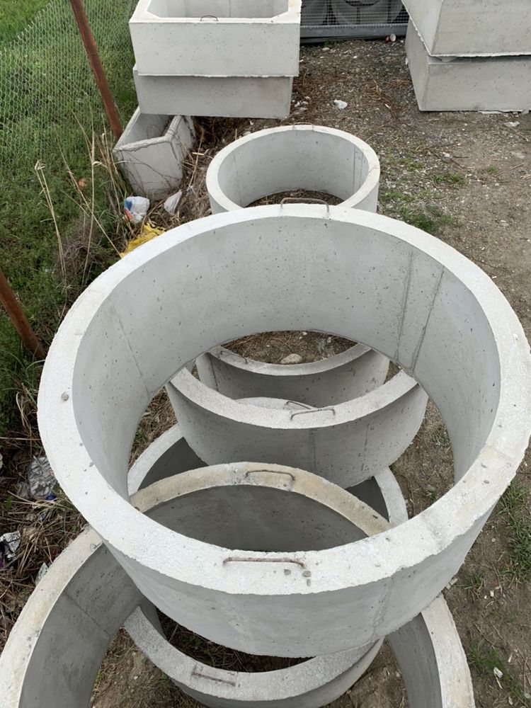 Tuburi din beton 100 cm, saht patrat 120 cm,