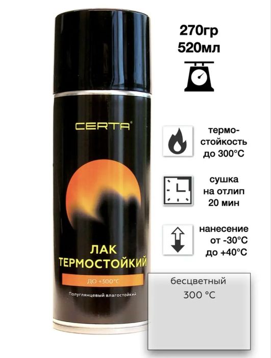 Лак термостойкий новый