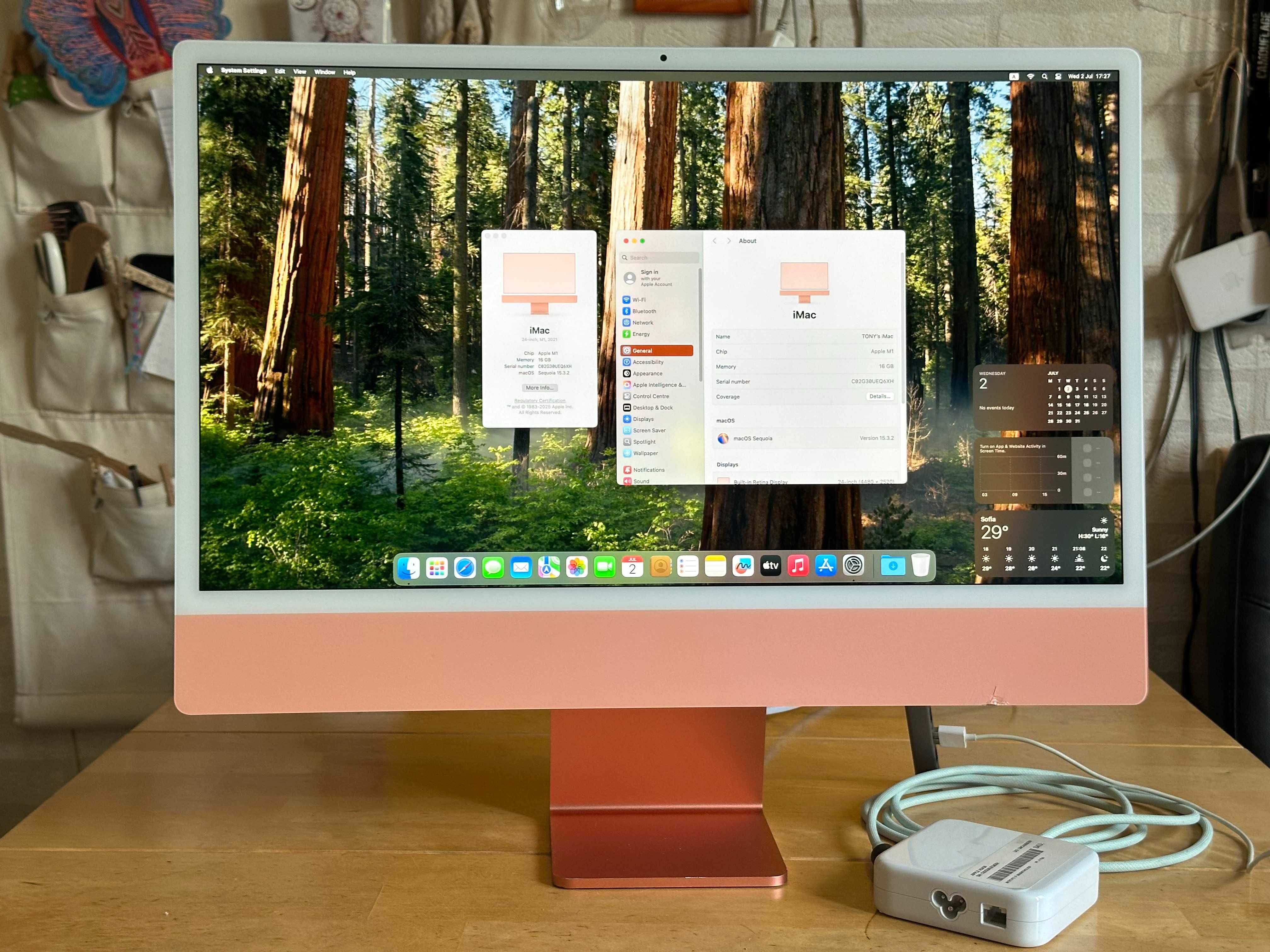 Apple iMac А2438 24 инча M1 - 16GB / 512GB 4.5K 2021