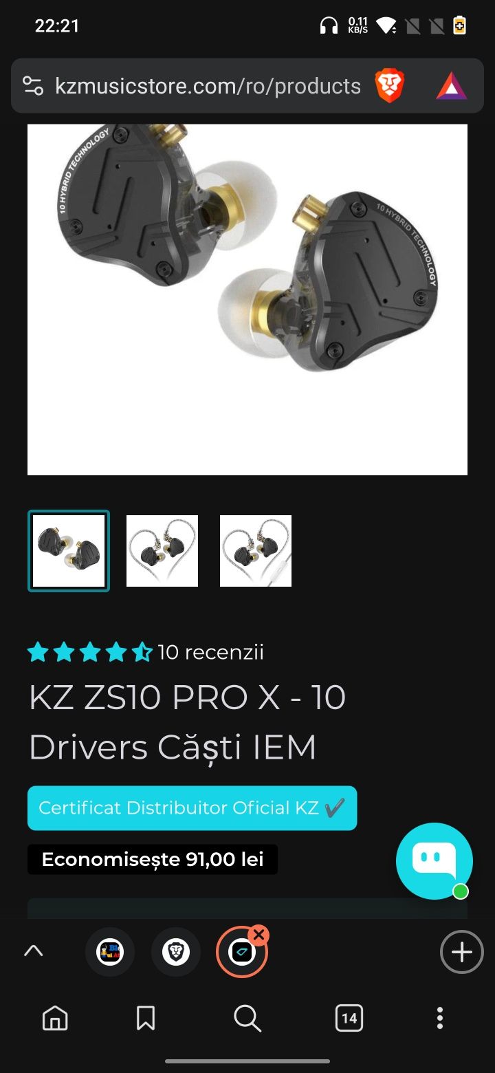Casti IEM KZ SZ10 PRO X noi,desigilate