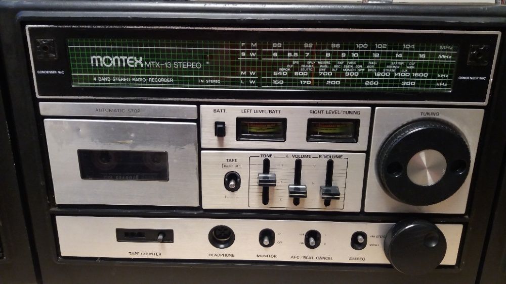 Ретро радиокасетофон MONTEX MTX-13 Stereo recorder - колекция