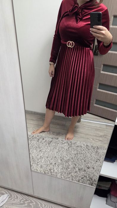 Rochie catifea pliuri