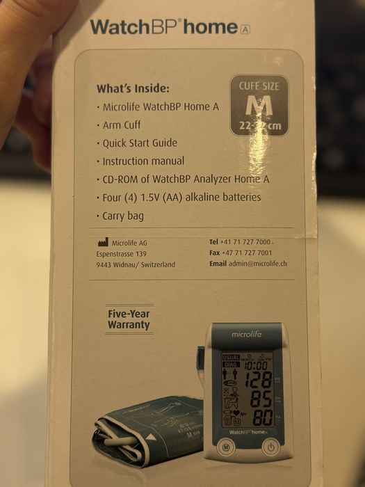 Апарат за кръвно налягане Microlife watchbp home a