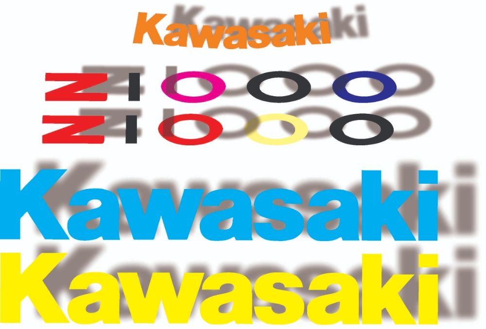 Kit stickere Oracal kawasaki z1000 z750 zr750 zr1000 z750r z1000r