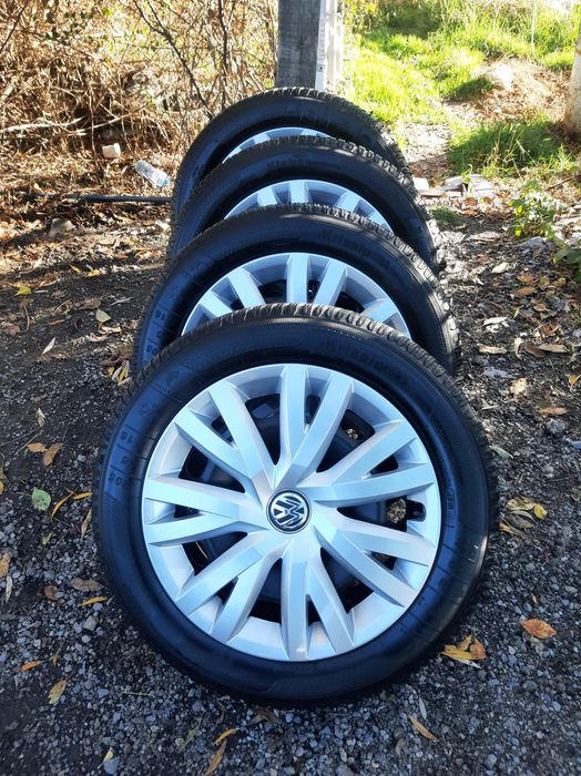4бр. Зимни гуми с Железни джанти  5х112-16ц.за VW-ФОЛКСВАГЕН+тасове