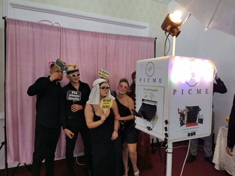 Cabina foto booth, foto evenimente, FUM Greu, Gheață carbonică
