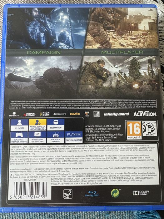 Call of duty Modern warfare remastered