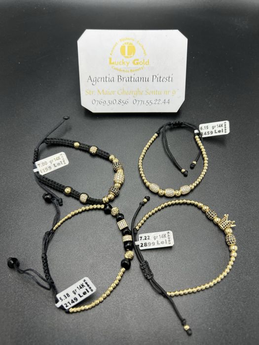 Bratari snur aur 14k diverse modele