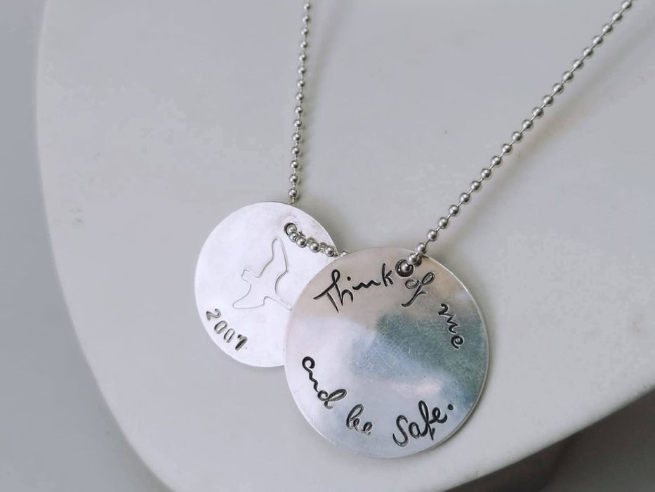 Colier si pandantiv din argint de 925, pandantiv in forma de banuti