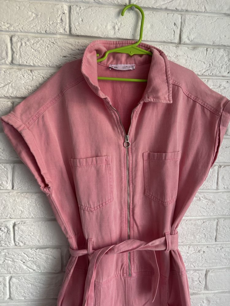 Zara - розов, дънков гащерирон 140 см
