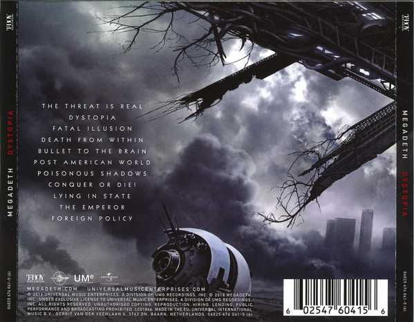 CD Megadeth - Dystopia 2016